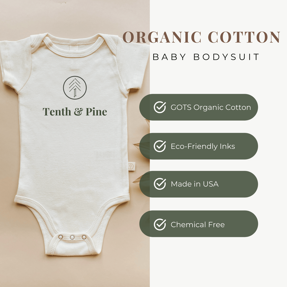 Loved Clay Organic Cotton Baby Bodysuit Long Sleeve
