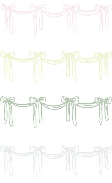 Pastel Bow Guest Napkins, 40pcs