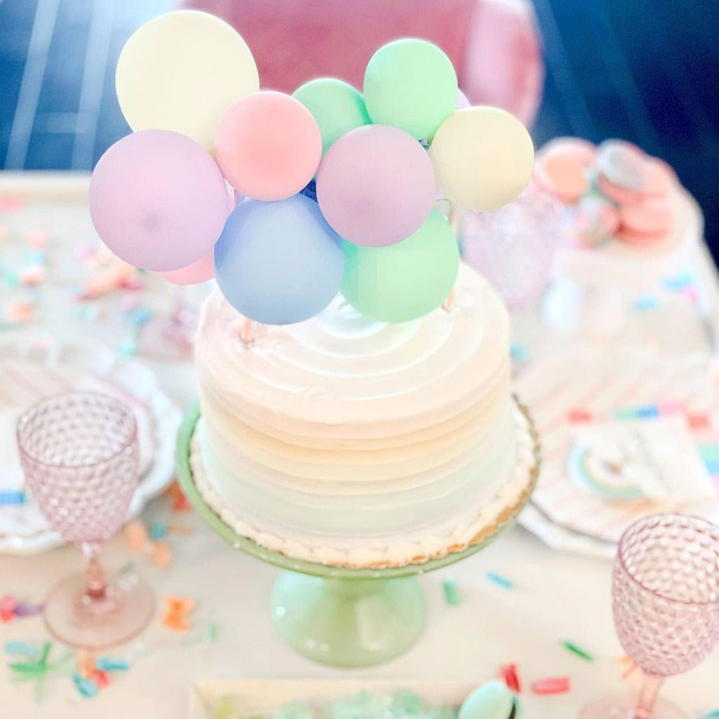 Pastel Mini Balloon Cake Topper Kit – Aesthetic Party Decor for Birthdays & Celebrations