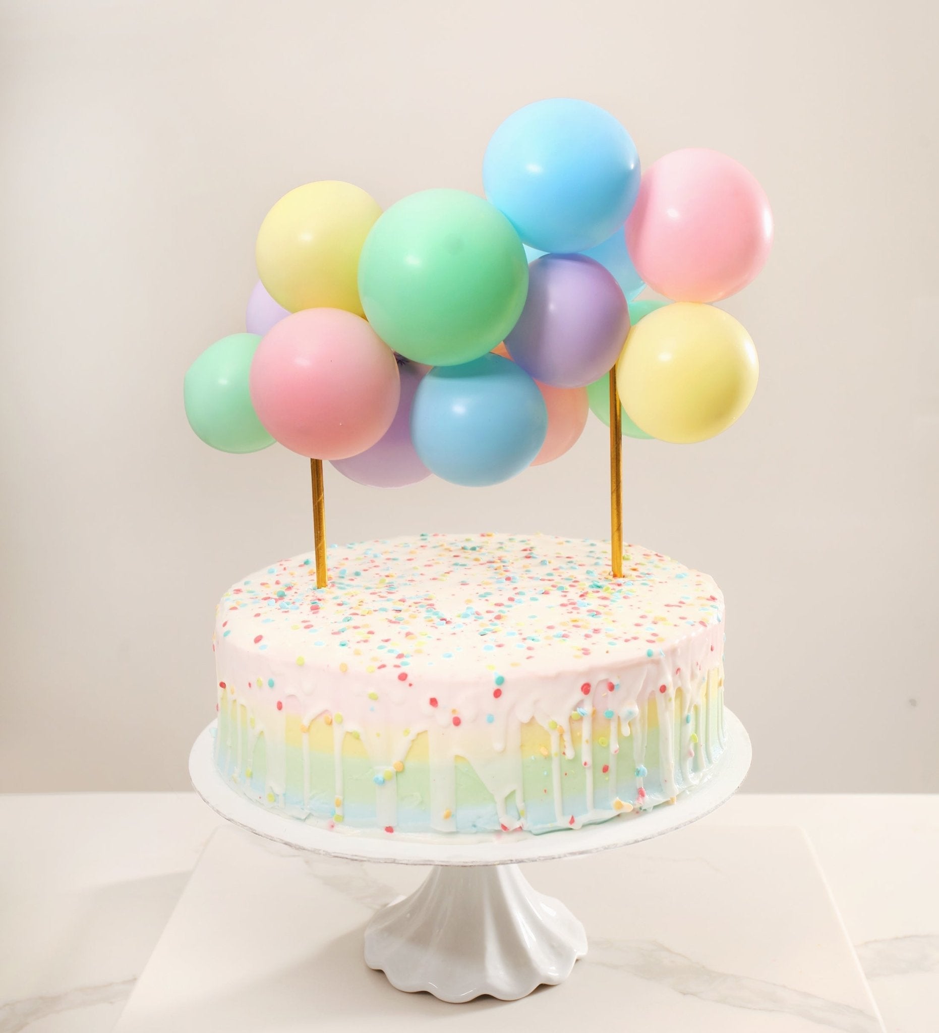 Pastel Mini Balloon Cake Topper Kit – Aesthetic Party Decor for Birthdays & Celebrations