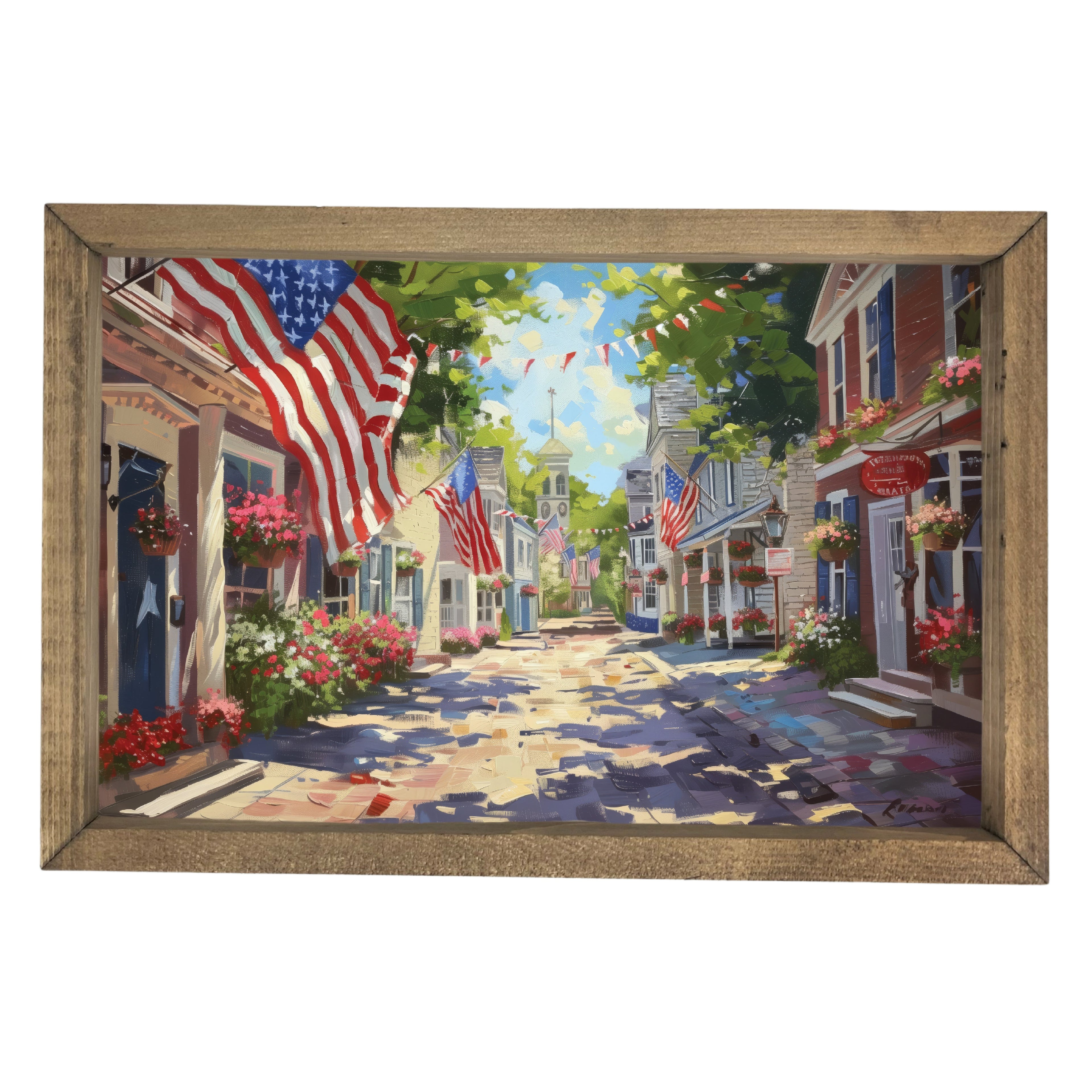 Americana Street Framed Art