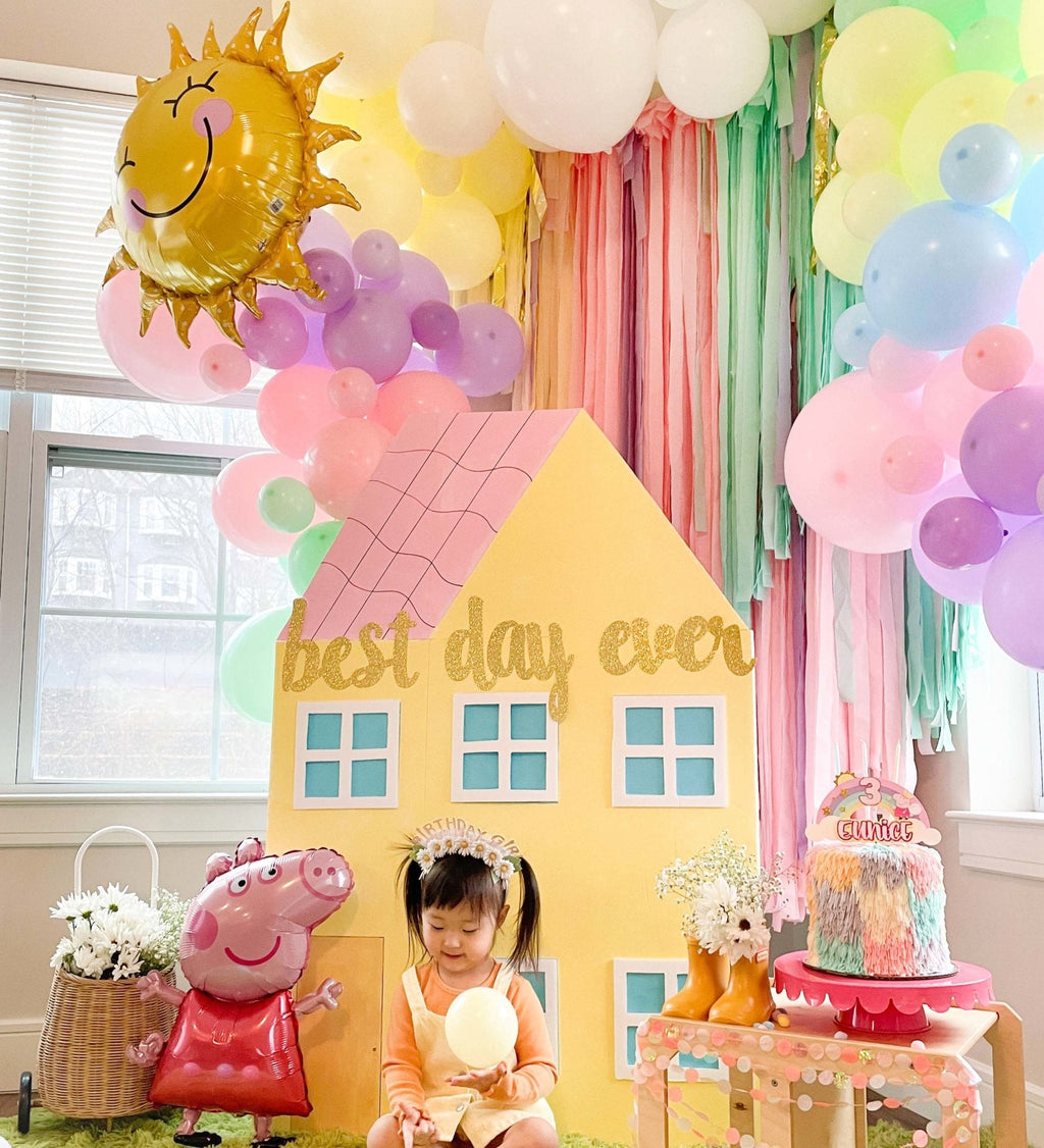 Best Day Ever Inspired Pastel Rainbow Balloon Garland Kit