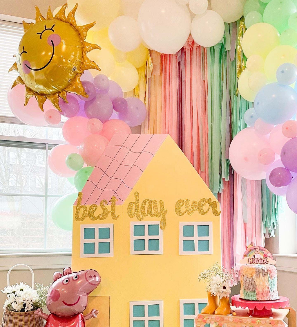 Best Day Ever Inspired Pastel Rainbow Balloon Garland Kit