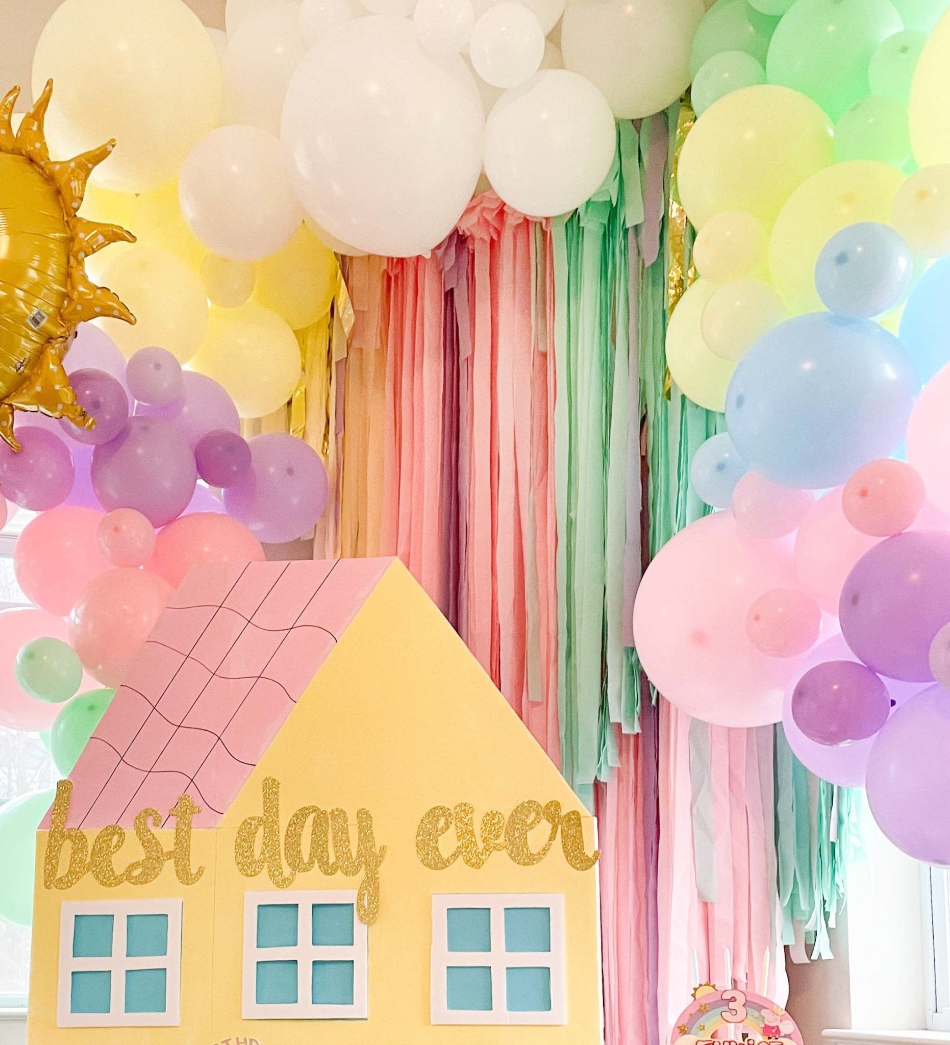 Best Day Ever Inspired Pastel Rainbow Balloon Garland Kit
