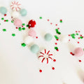 Peppermint Felt Ball Garland