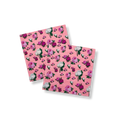 Pink Polka Dot Vintage French Floral Cocktail Paper Napkins (16pcs)