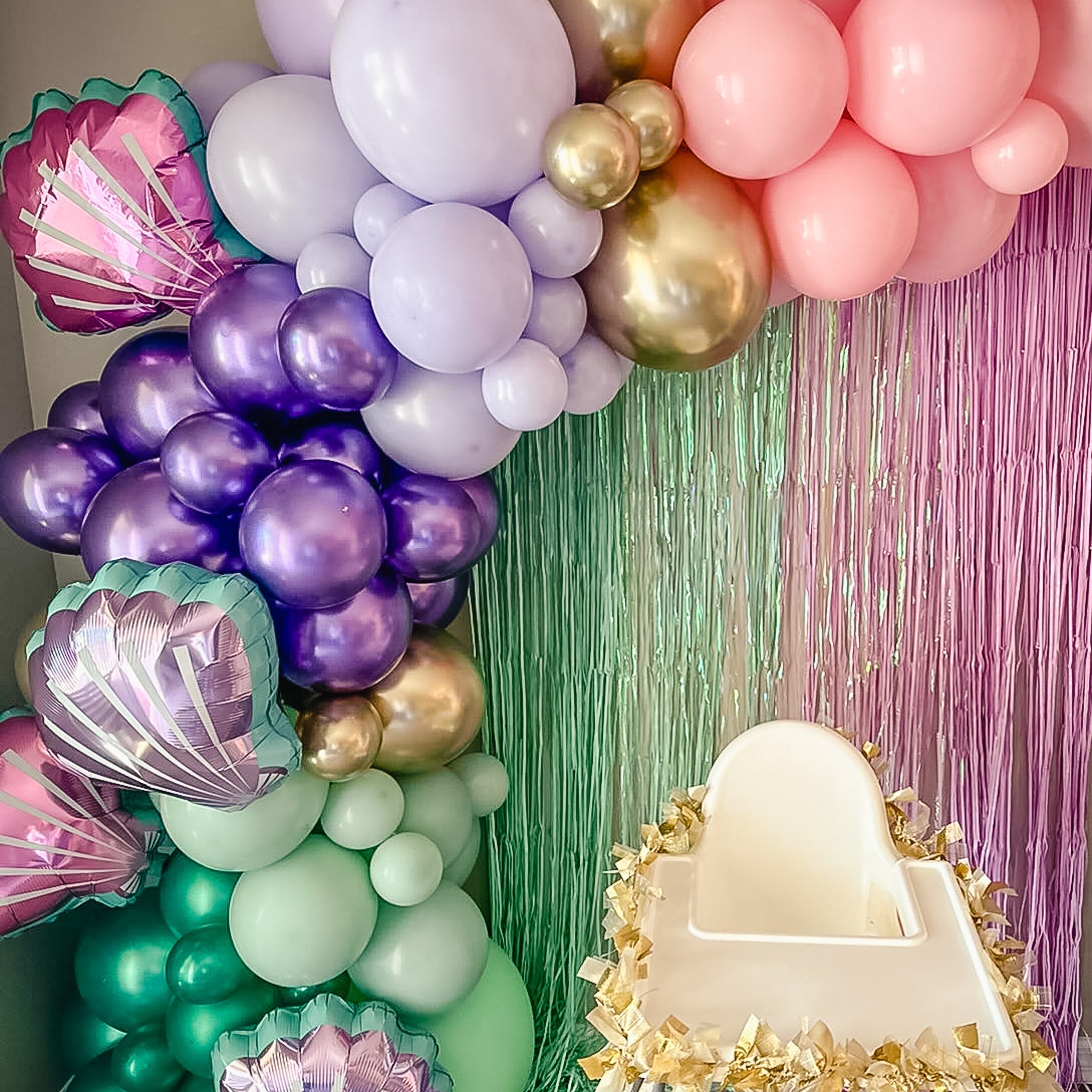 Pink & Purple Seashell Foil Balloons – 2 Pack | Ellie’s Party Supply