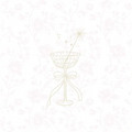 Pink Toile Champagne Cheers Lunch Napkins, 40pcs
