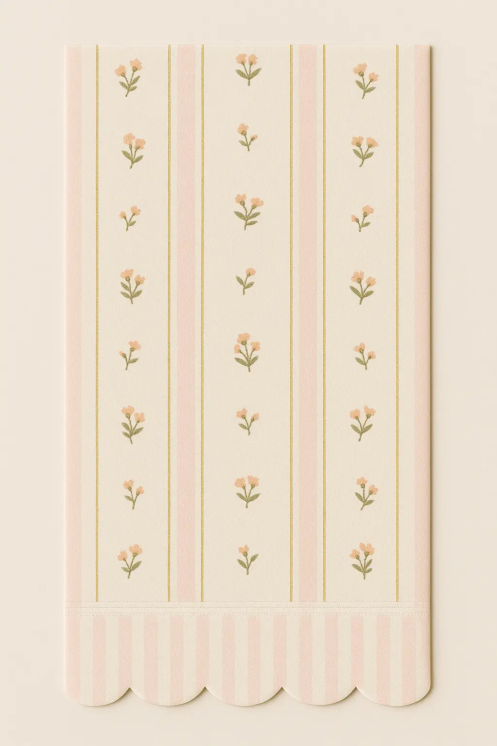 Pink & White Striped Floral Guest Napkins S40