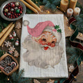 Pink Santa Vintage Kitchen Towel