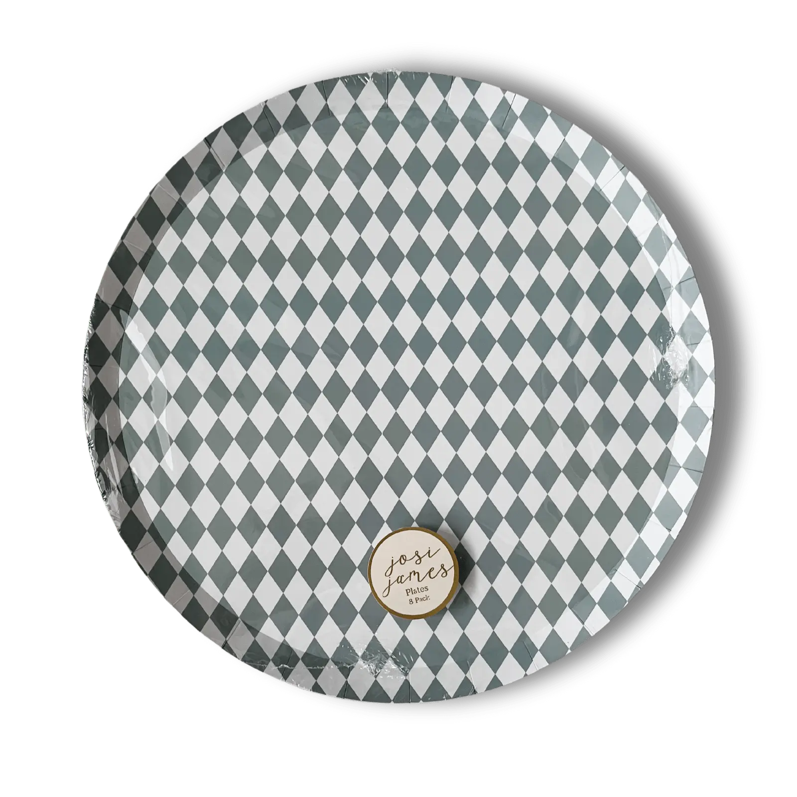 Premium Green Bavarian Check Paper Plates (8pcs)