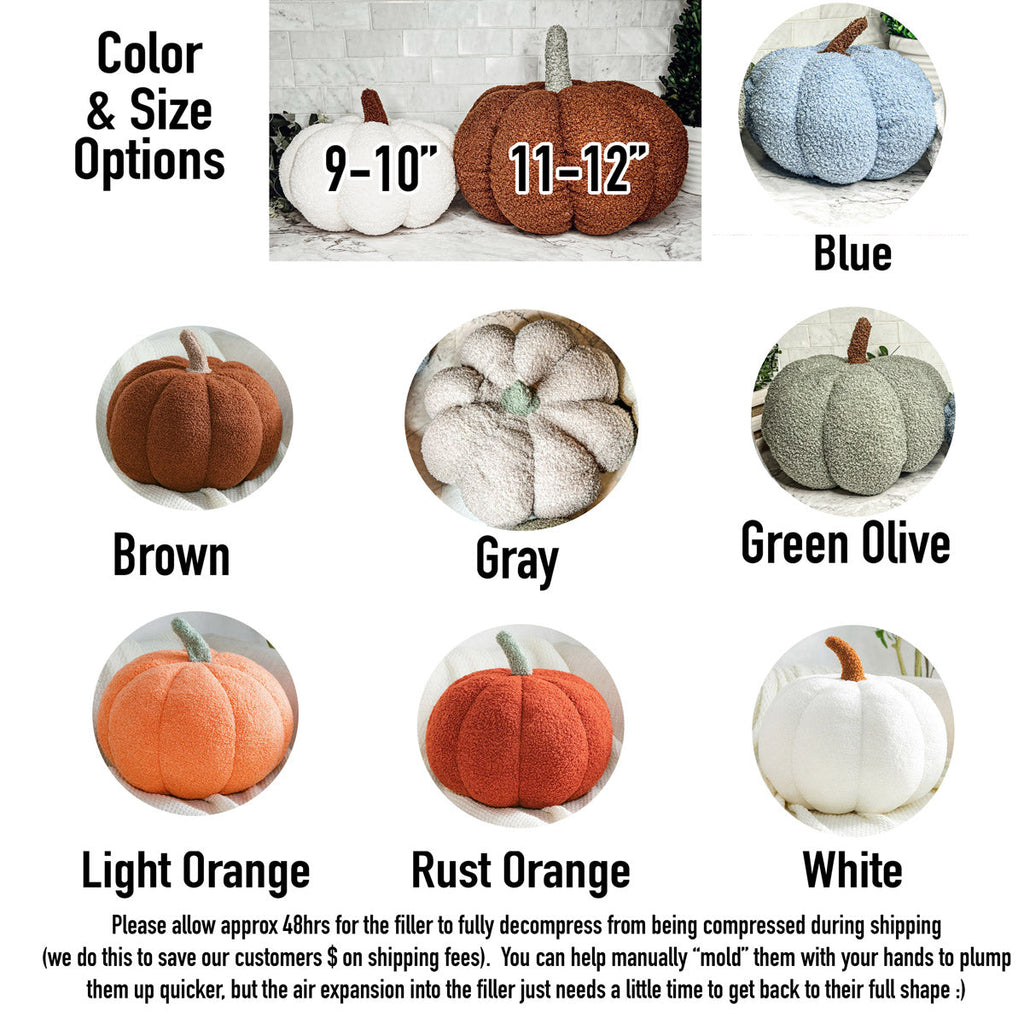 Plush Pumpkin Pillow Decorative Throw Handmade Fall Pumpkin Cuddle Cushion