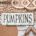 Pumpkins Wood Sign Rustic Fall Halloween Tabletop Shelf Mantel Decor 10x4x1