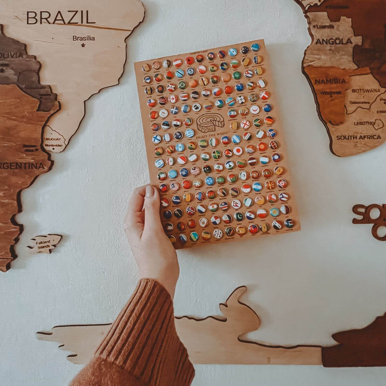Bundle: Map and Flags Pins