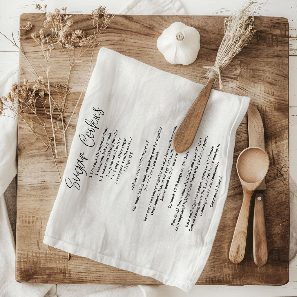 Holiday Cookie Recipe Kitchen Towel