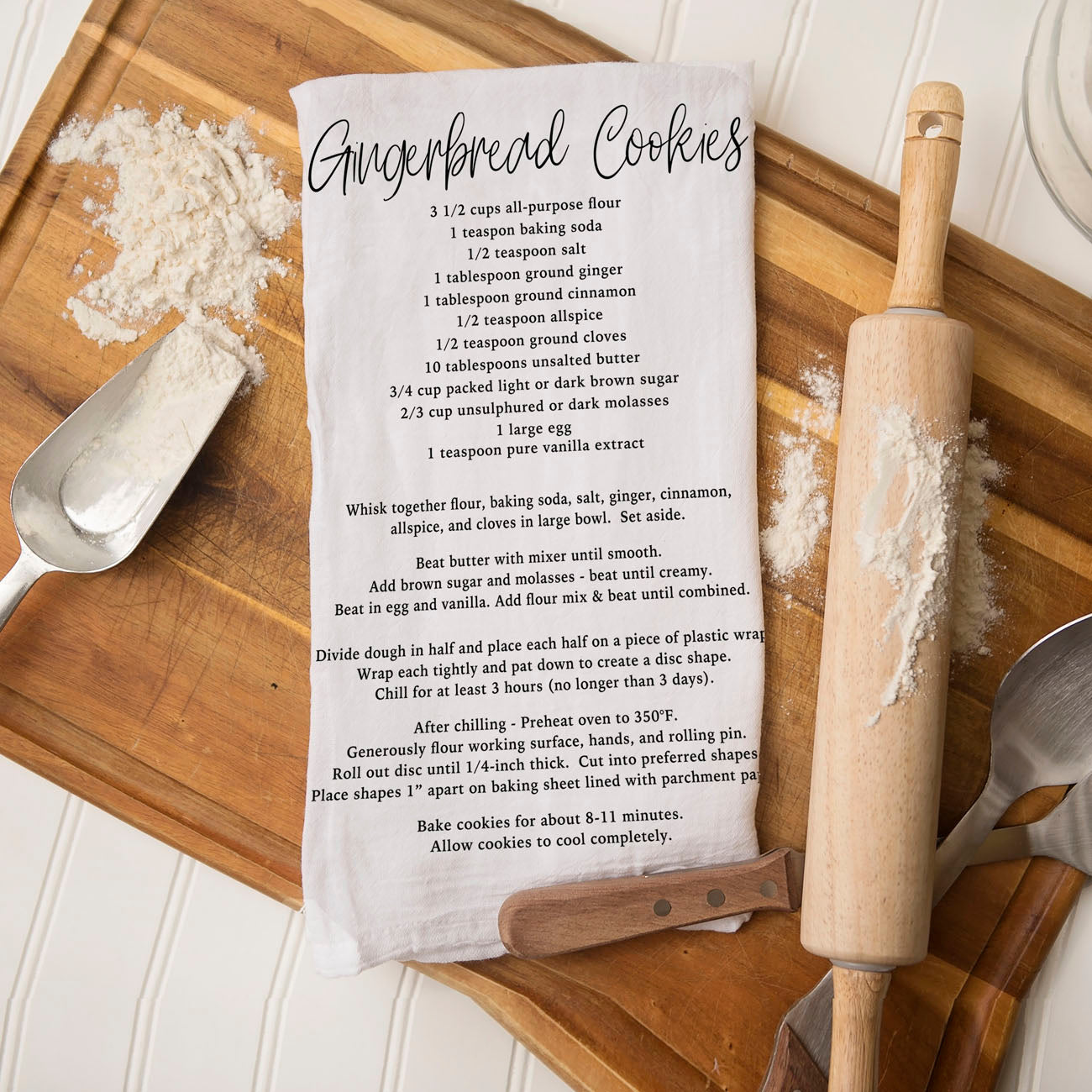 Holiday Cookie Recipe Kitchen Towel