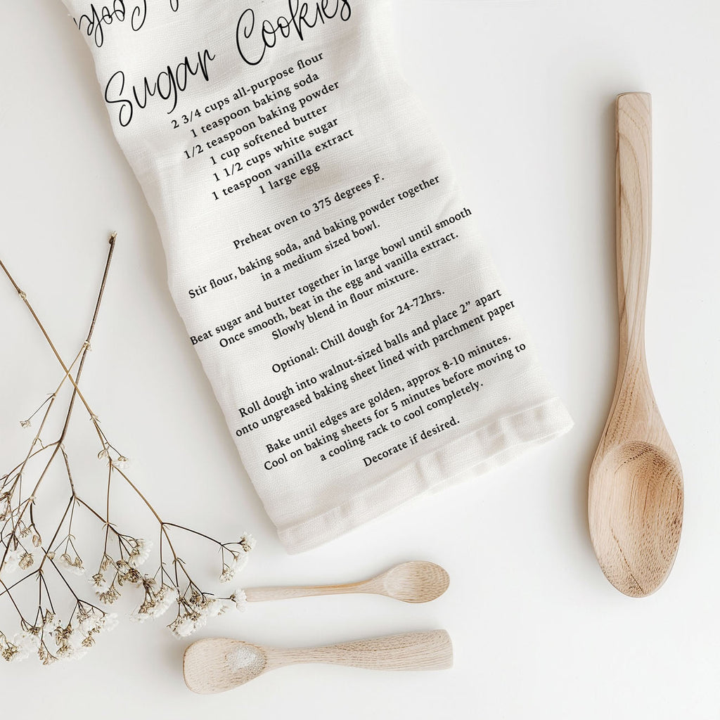Holiday Cookie Recipe Kitchen Towel