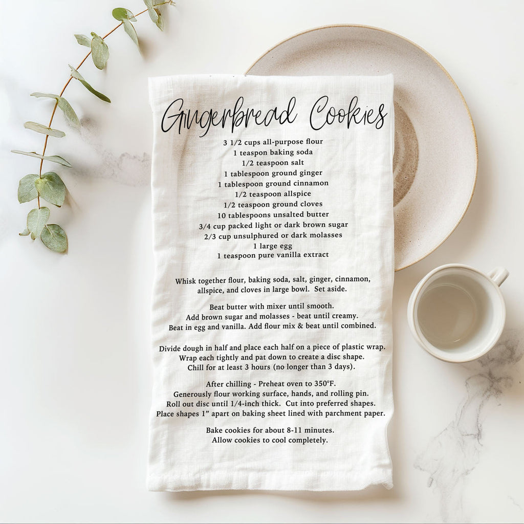 Holiday Cookie Recipe Kitchen Towel