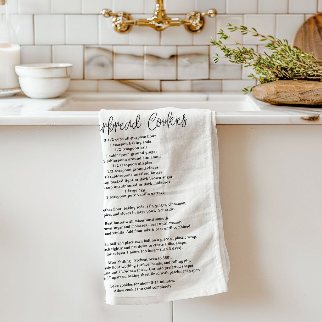 Holiday Cookie Recipe Kitchen Towel