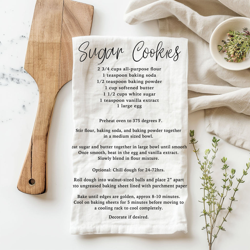 Holiday Cookie Recipe Kitchen Towel