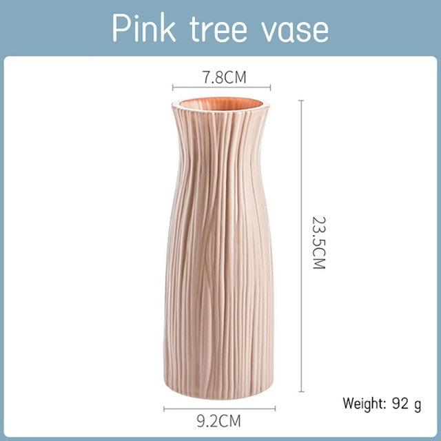 Retro Vintage  Plastic Imitation Ceramic Decorative Flower Vases for Decor Home, Living Room, Office, Parties, Wedding, Gift for Family Friends Vase Living Room Decoration Ornaments Modern Origami Plastic Vases for Flower Arrangements Home Decor