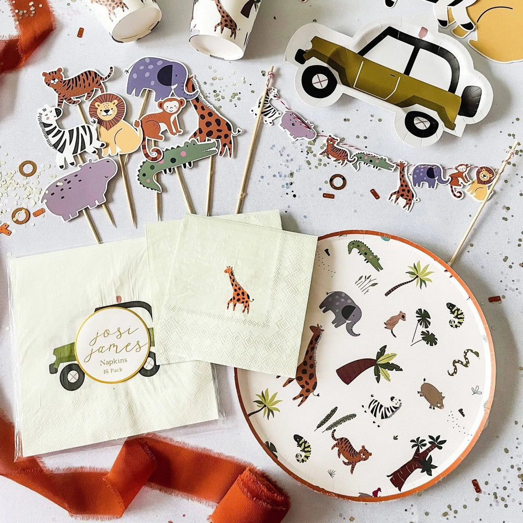 Safari Large Paper Party Plate (8pcs)