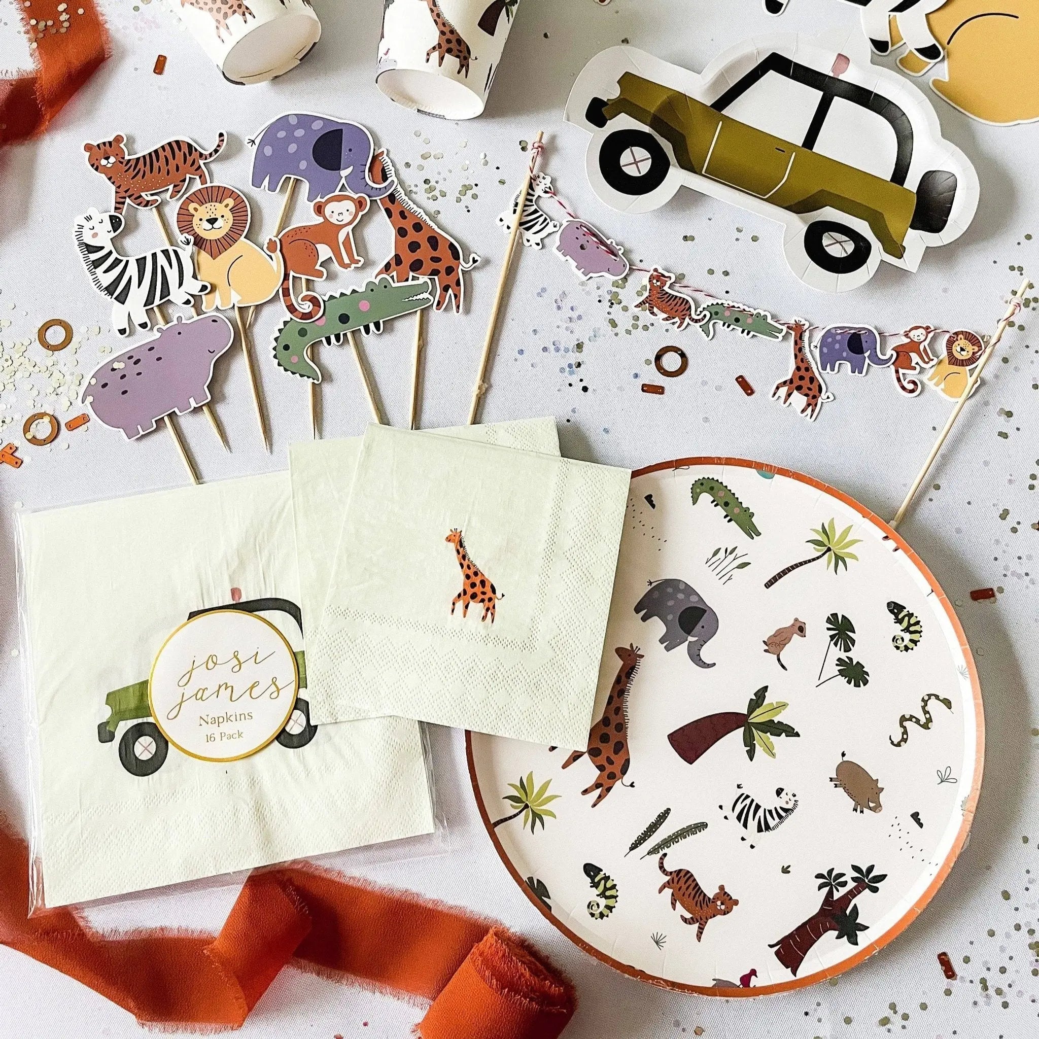 Safari Large Paper Party Plate (8pcs)