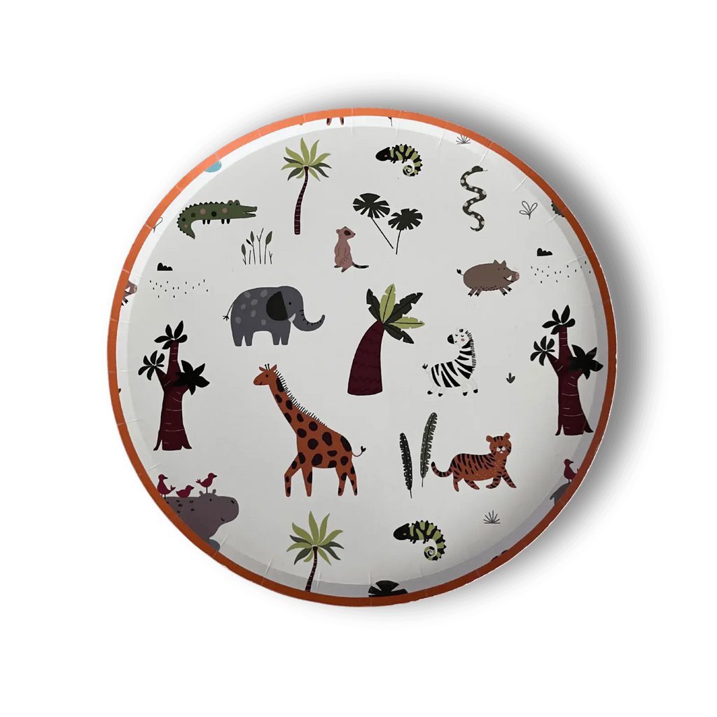 Safari Large Paper Party Plate (8pcs)