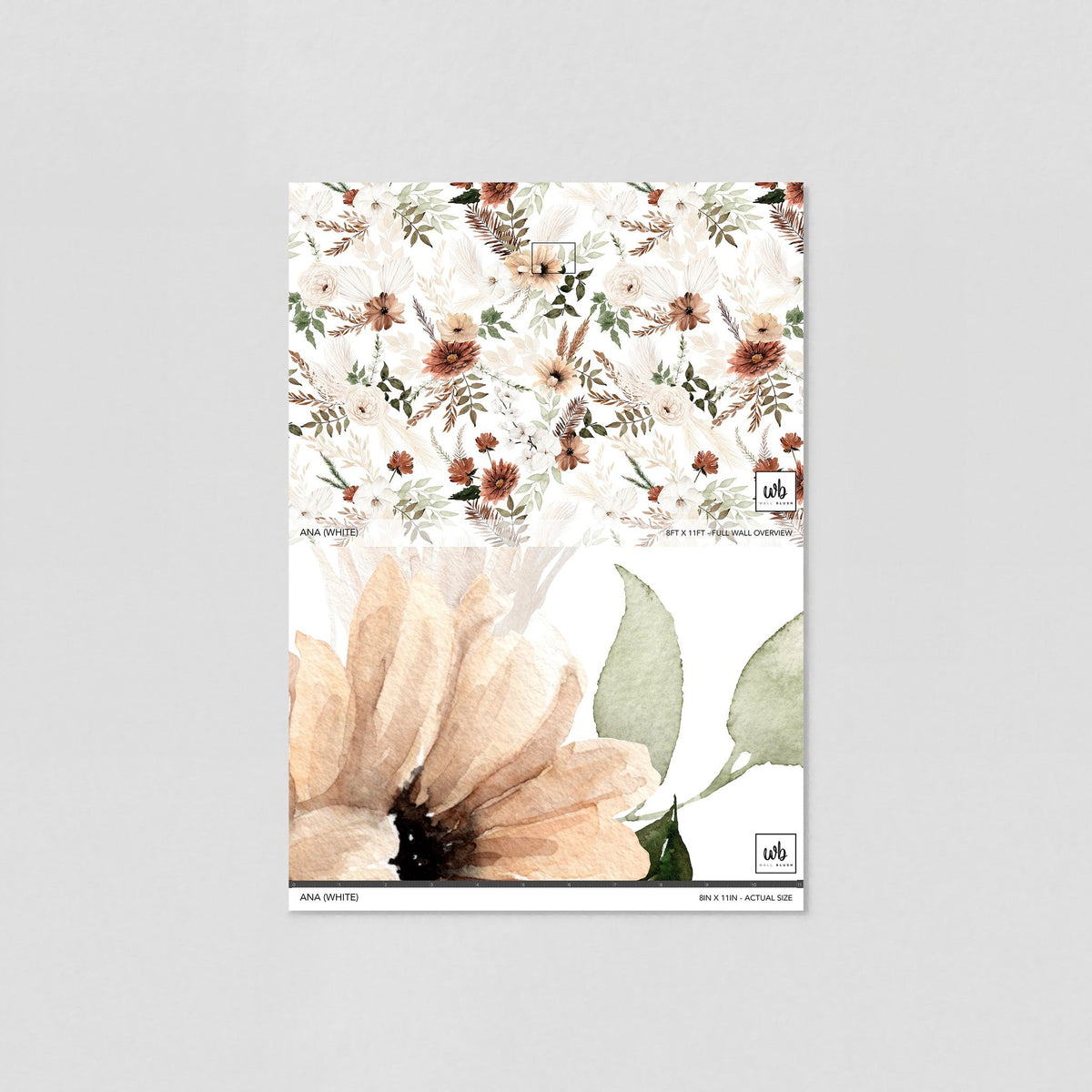 Ana (White) Wallpaper - 6 FT H X 22 FT W