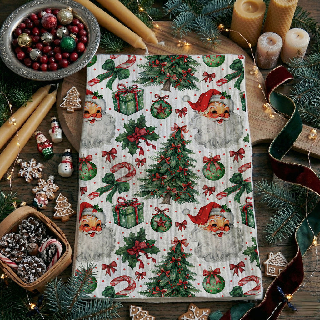Santa Vintage Kitchen Towel