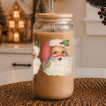 Vintage Santa 17oz Glass Mug
