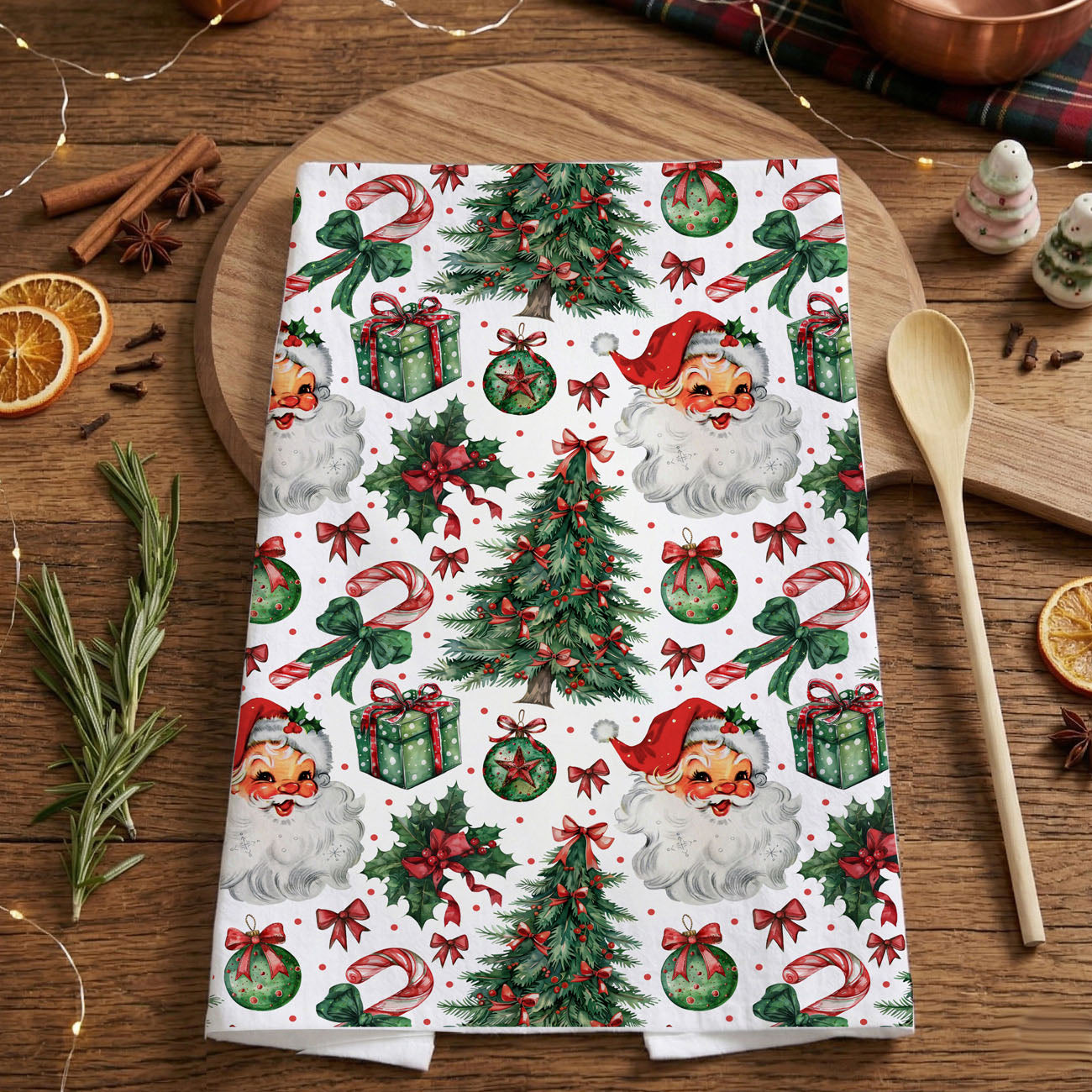 Santa Vintage Kitchen Towel