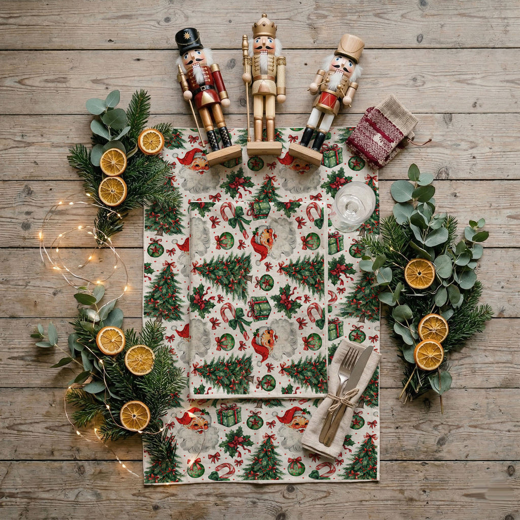 Santa Vintage Kitchen Towel