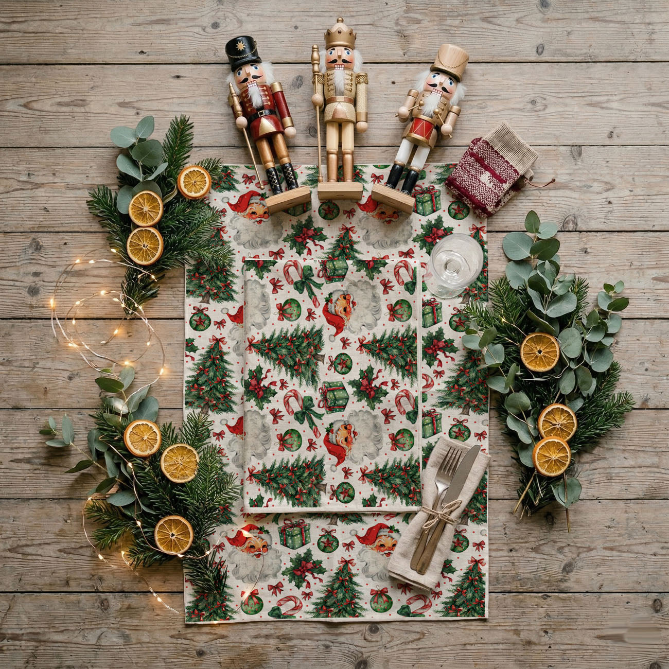 Santa Vintage Kitchen Towel