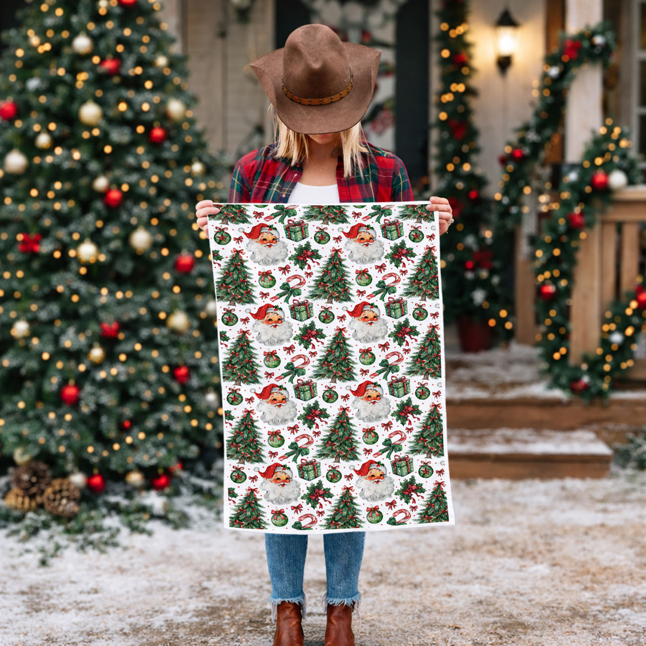 Santa Vintage Kitchen Towel
