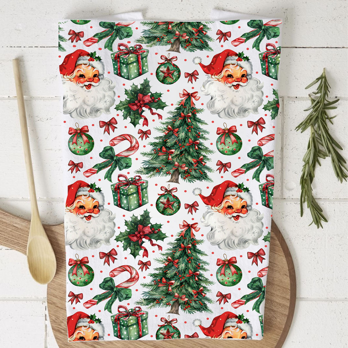 Santa Vintage Kitchen Towel