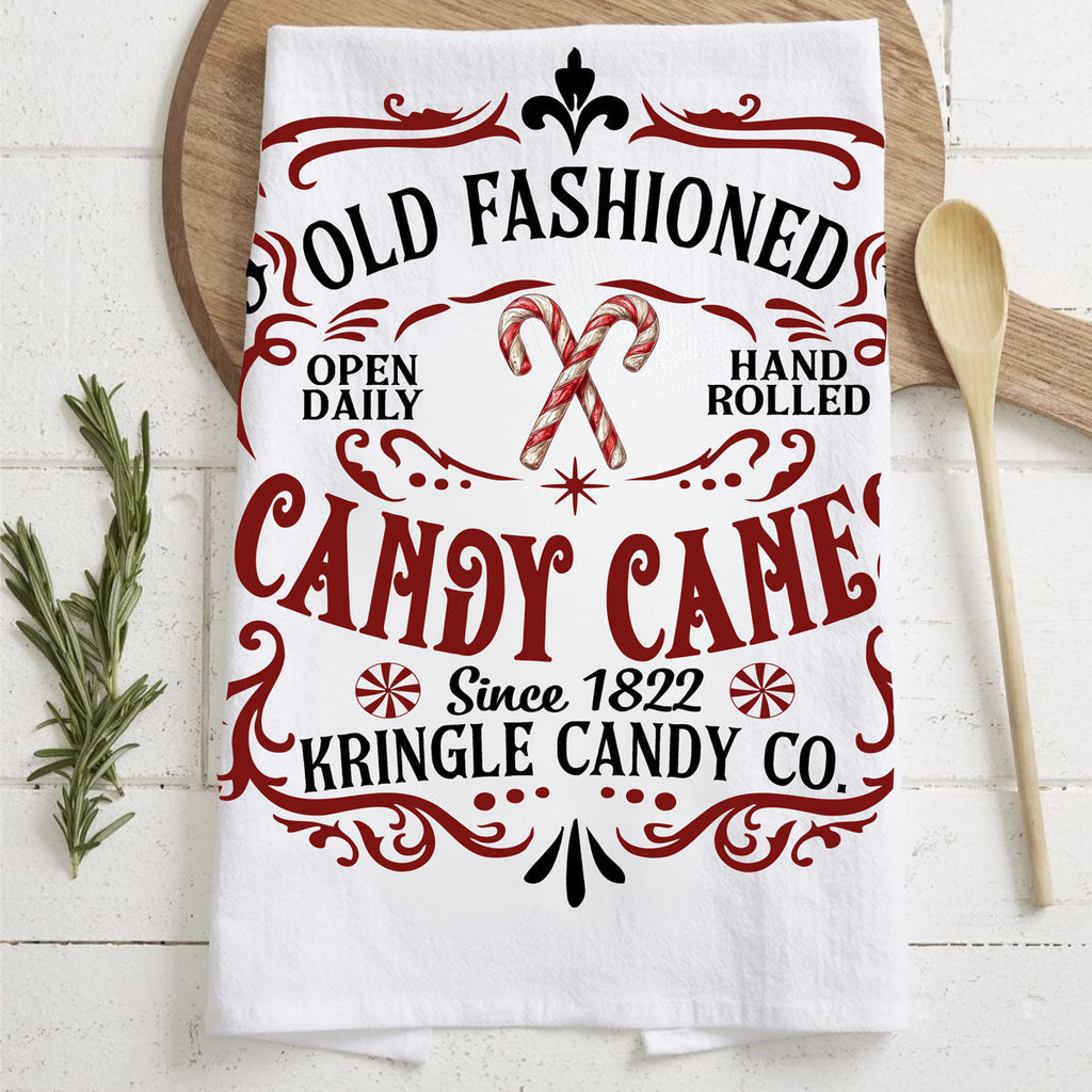 Sleigh + Candy Canes Kitchen Towel