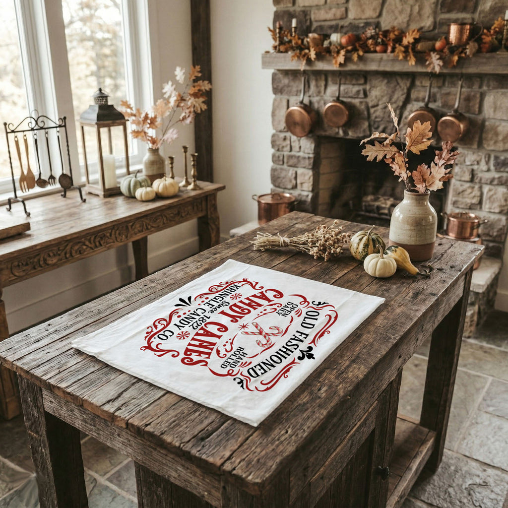 Sleigh + Candy Canes Kitchen Towel