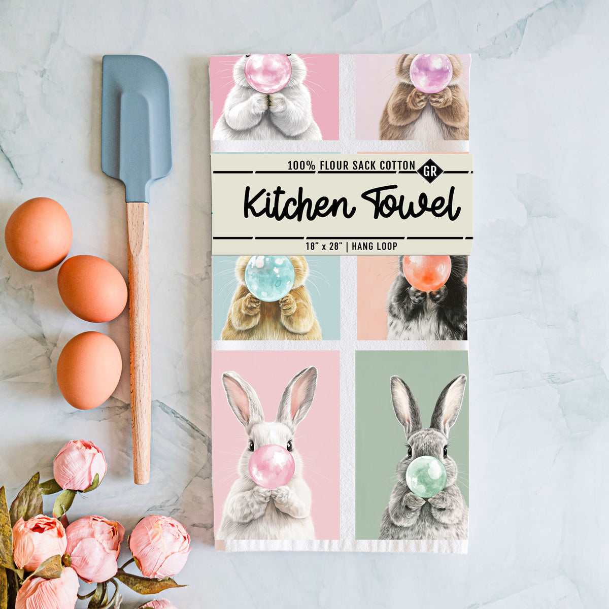 Bunny Bubbles Towel