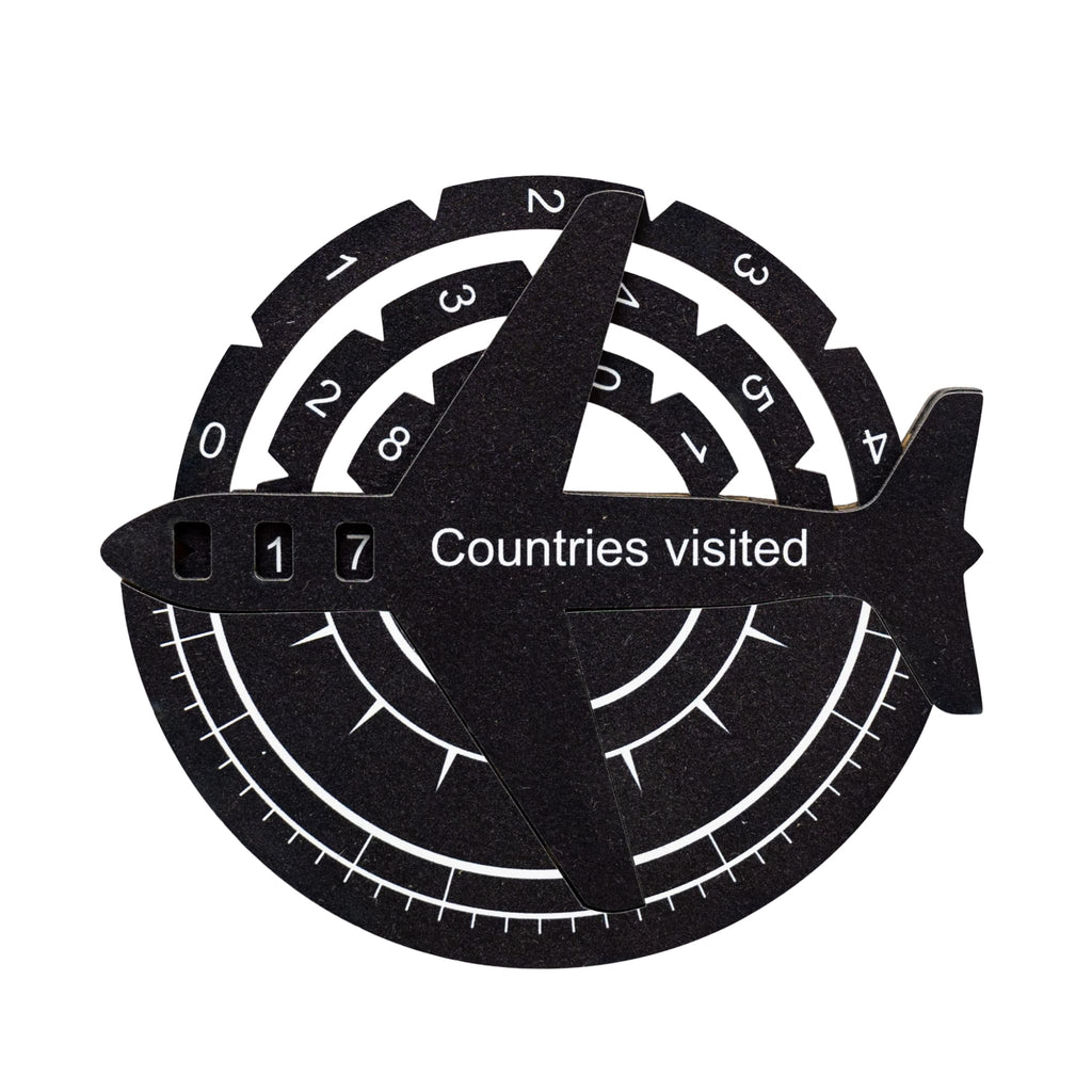 Travel Tracker 3D Colored Wooden World Map – Midnight