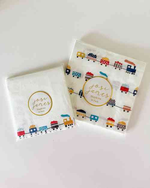 Train Small Disposable Paper Napkins (24pcs)