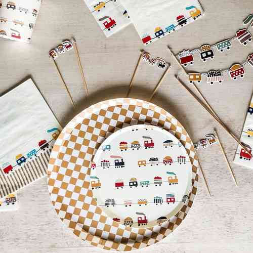 Train Small Disposable Paper Napkins (24pcs)