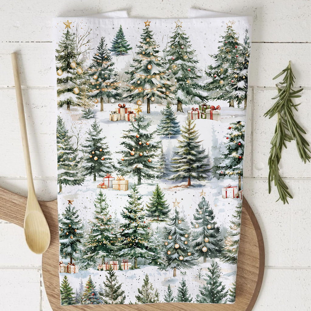 Winter Trees Kitchen Towel