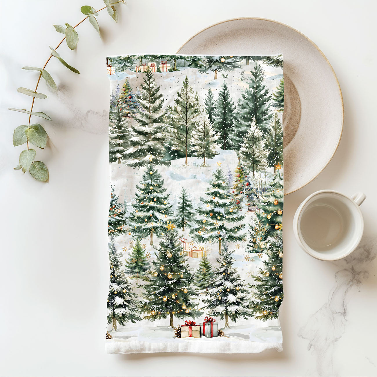 Winter Trees Kitchen Towel