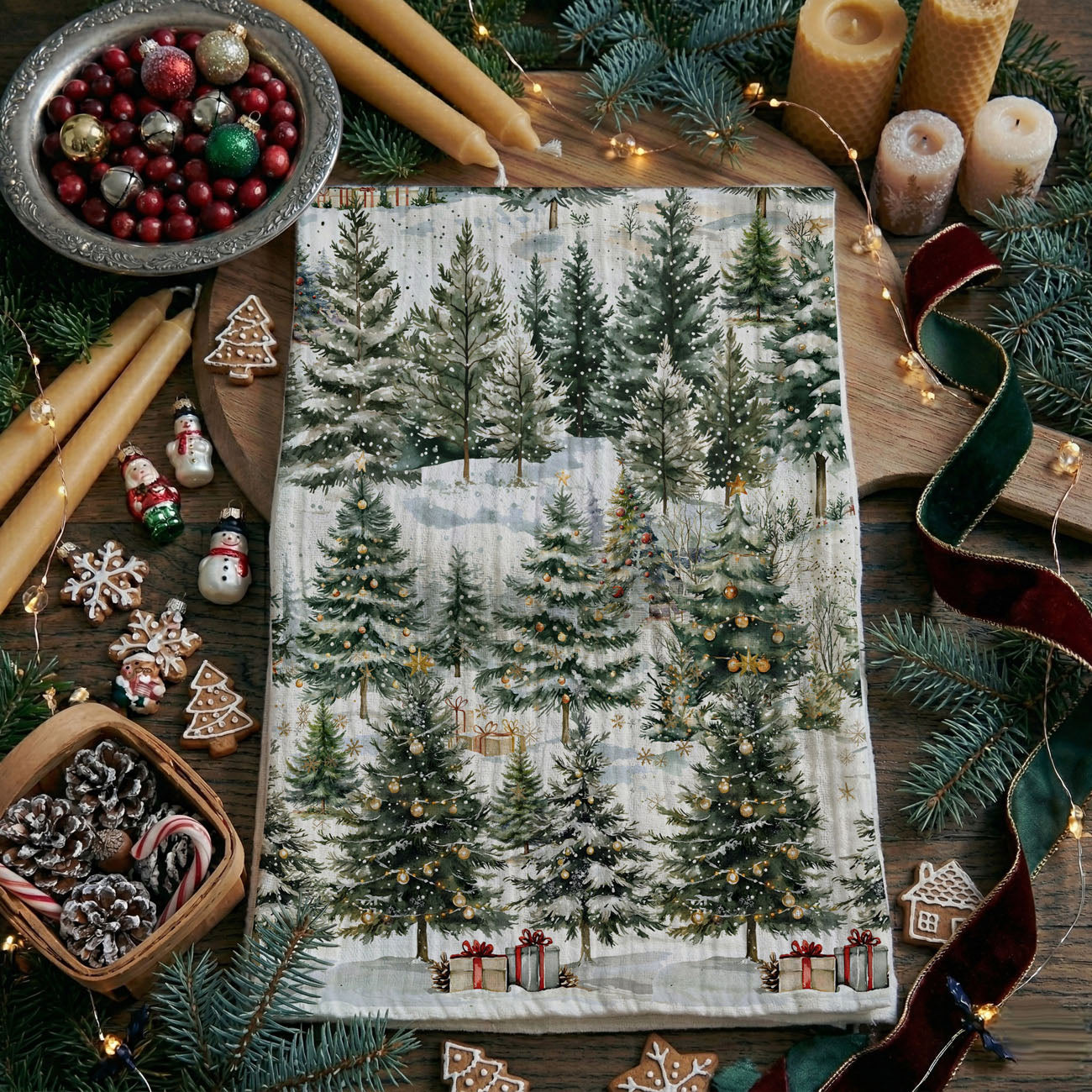 Winter Trees Kitchen Towel