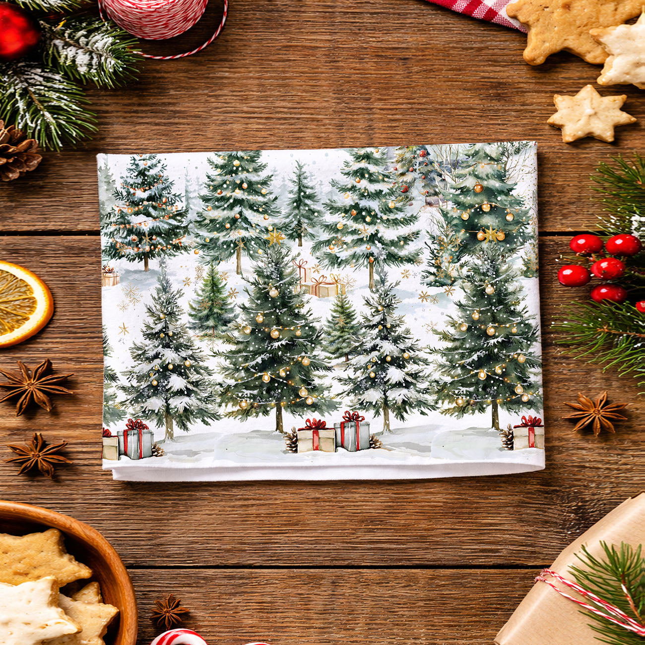 Winter Trees Kitchen Towel