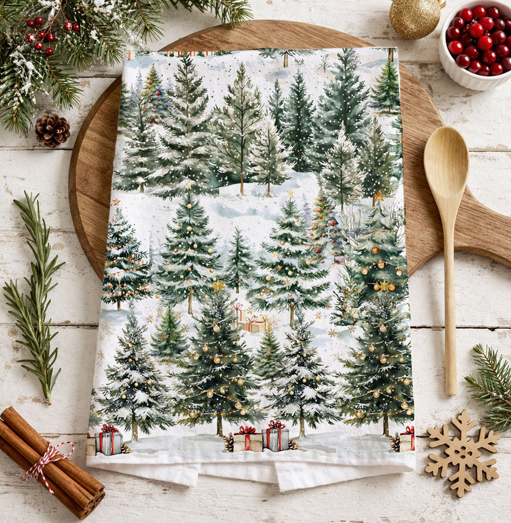 Winter Trees Kitchen Towel