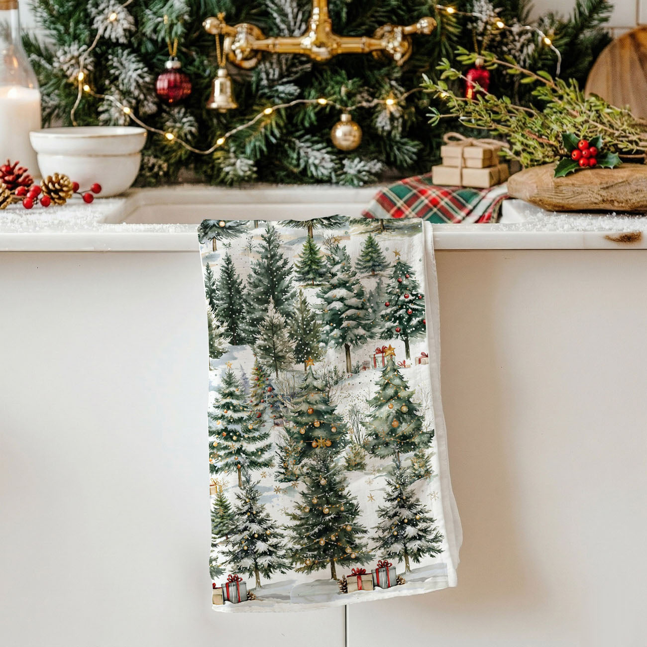 Winter Trees Kitchen Towel
