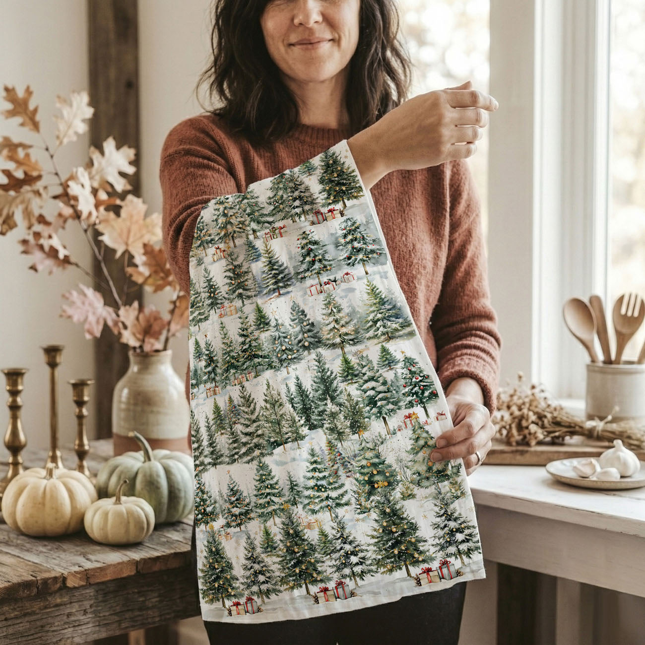 Winter Trees Kitchen Towel