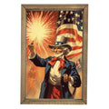 Uncle Sam with Firework Framed Art